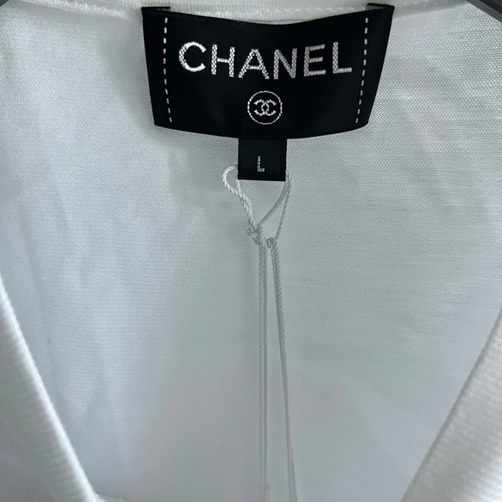 CHANEL COCO CHANEL LOGO SEQUINS LONG-SLEEVE SHIRT